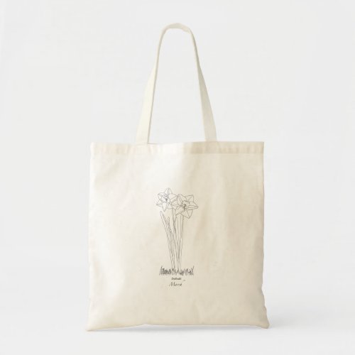 Daffodil March Birth Month Flower Tote Bag