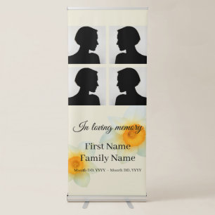 Daffodil memorial collage retractable banner