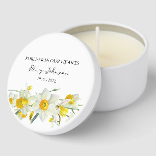 Daffodil Memorial Funeral Mini Candle Favors