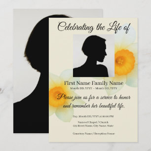 Daffodil memorial invitation