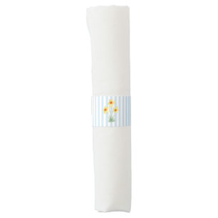 Daffodil Painting Spring Flower Stripe  Napkin Bands