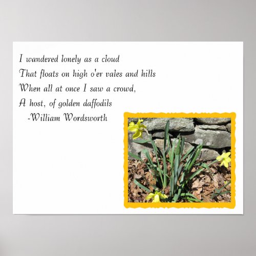 Daffodil Poem Poster