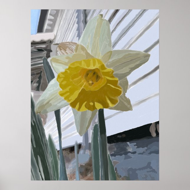 Daffodil Portrait Poster (Front)