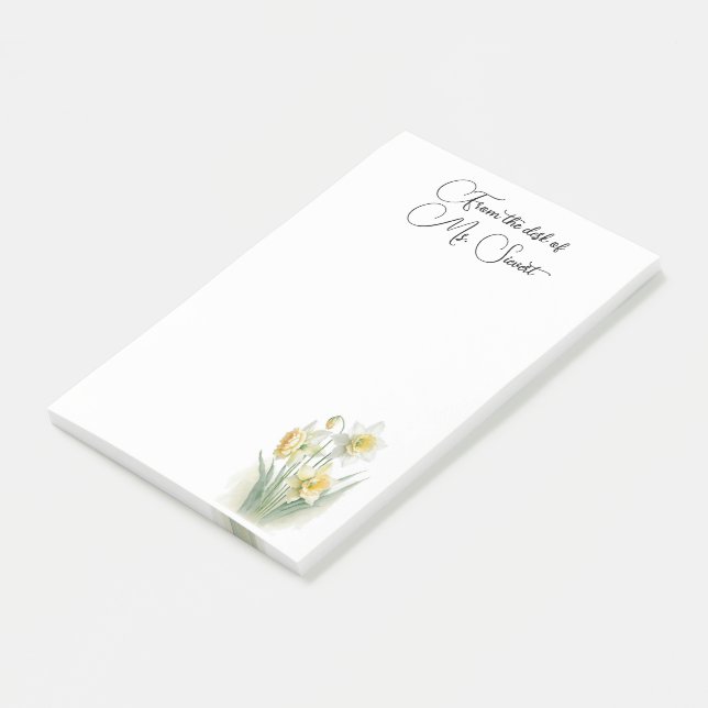 Daffodil  post-it notes (Angled)