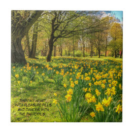 DAFFODIL QUOTE CERAMIC TILE