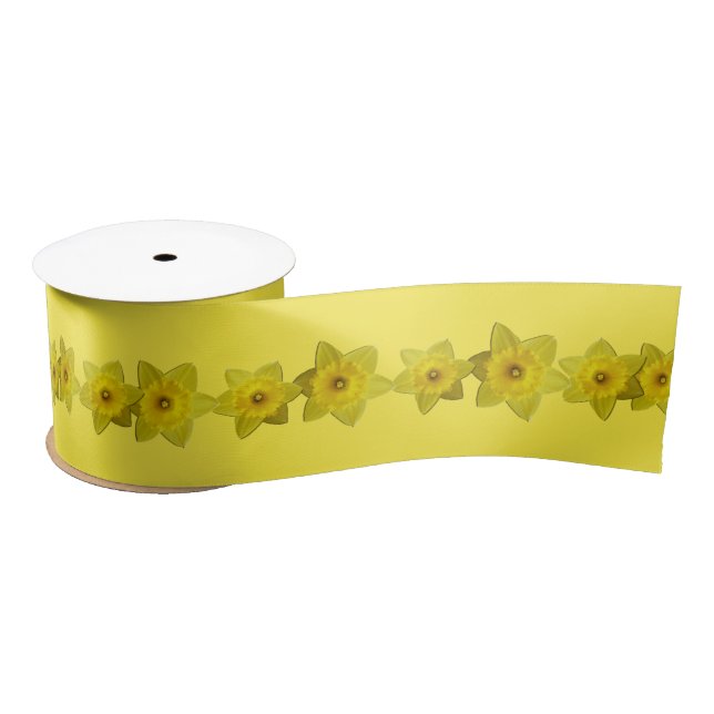 Daffodil Ribbon Paper Customized Flower Ribbon (Spool)