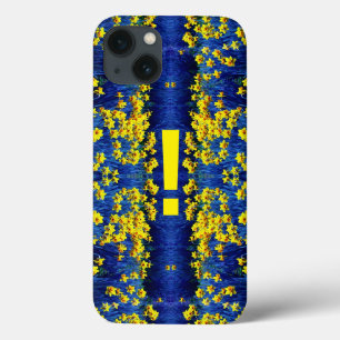 Daffodil Spring Exclamation Mark Yellow Blue iPhone 13 Case