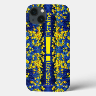 Daffodil Spring Exclamation Yellow Blue Ukraine iPhone 13 Case