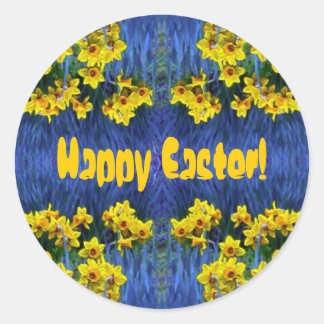 Daffodil Spring Fantasy Classic Round Sticker