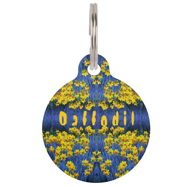 Daffodil Spring Fantasy Pet ID Tag (Front)