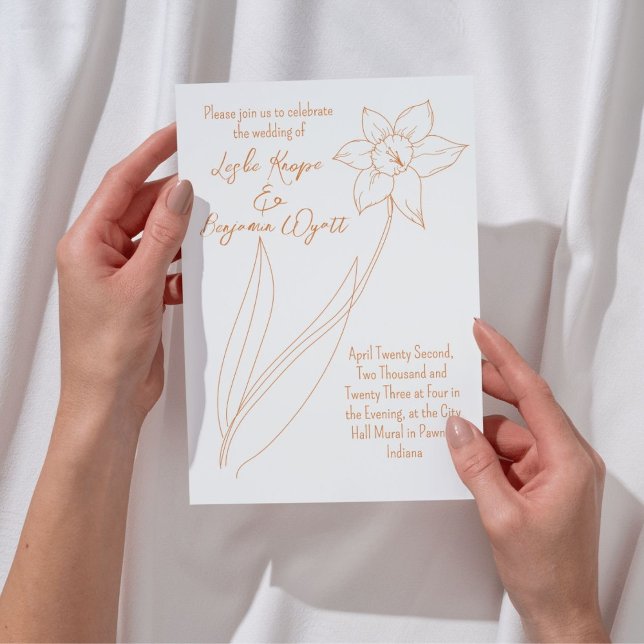 Daffodil Spring Wedding Invitation (Creator Uploaded)