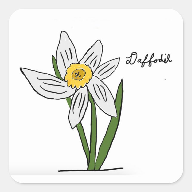 Daffodil Sticker Square (Front)