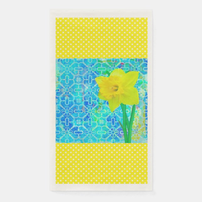 Daffodil Sunshine Paper Guest Towels (Front)