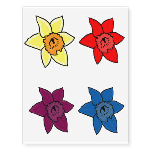 Daffodil temporary tattoos