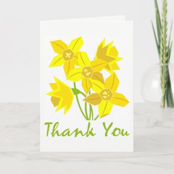 Daffodil Thank You Card by photographybydebbie at Zazzle