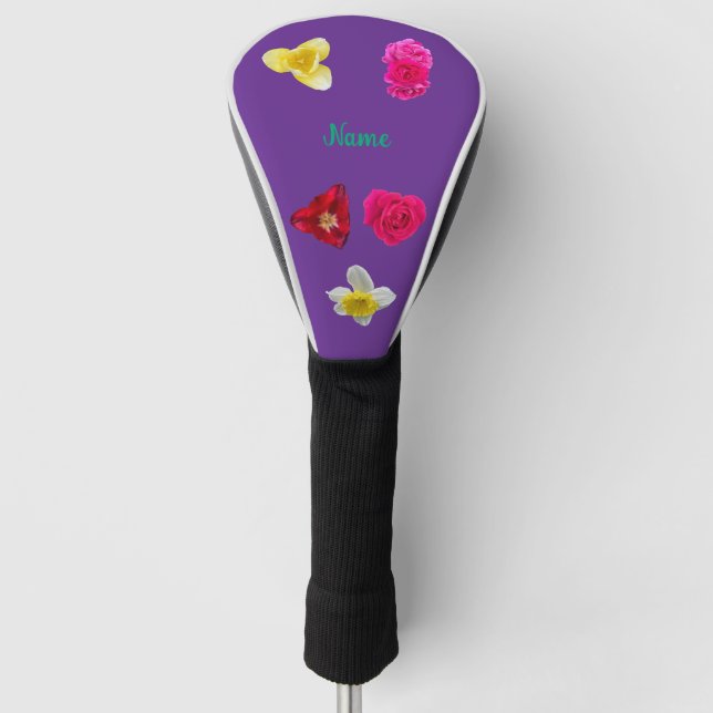 Daffodil, Tulips and Roses Golf Head Cover (Front)