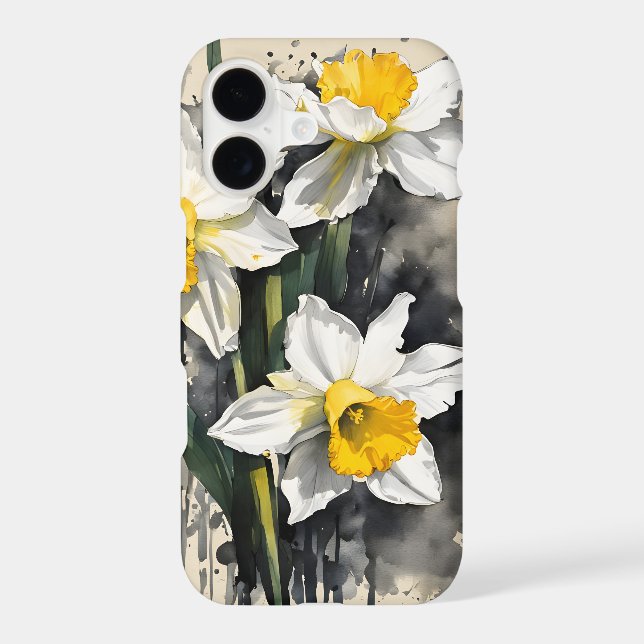 Daffodil - Watercolor flowers Case-Mate iPhone Case (Back)