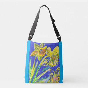 Daffodil Watercolor Painting Crossbody Bag