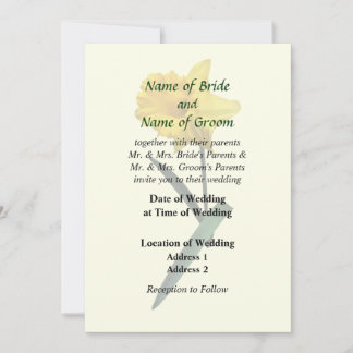Daffodil Waving Hi Wedding Products Invitation