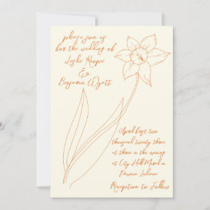 Daffodil Wedding Invitation