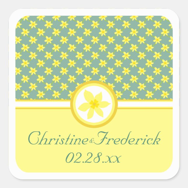 Daffodil Wedding, souvenir stickers (Front)