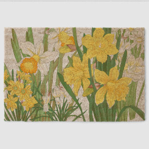 Daffodil Woodblock Painting, Tanigami Kônan, 1917 Fiber Doormat
