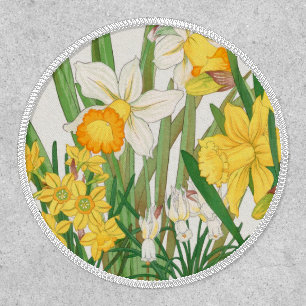 Daffodil Woodblock Painting, Tanigami Kônan, 1917 Patch