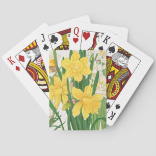 Daffodil Woodblock Painting, Tanigami Kônan, 1917 Poker Cards