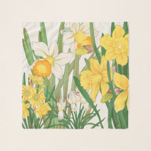 Daffodil Woodblock Painting, Tanigami Kônan, 1917 Scarf