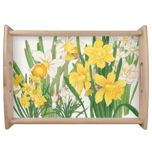Daffodil Woodblock Painting, Tanigami Kônan, 1917 Serving Tray