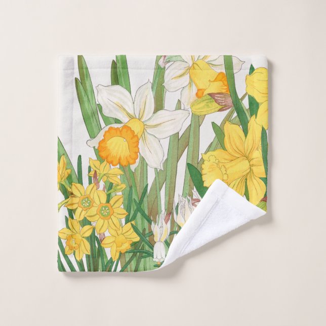 Daffodil Woodblock Painting, Tanigami Kônan, 1917 Wash Cloth (Wash Cloth)