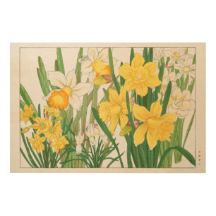 Daffodil Woodblock Painting, Tanigami Kônan, 1917 Wood Wall Art