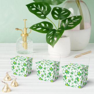 Daffodil Yellow Botanical Illustration Pattern Favor Boxes