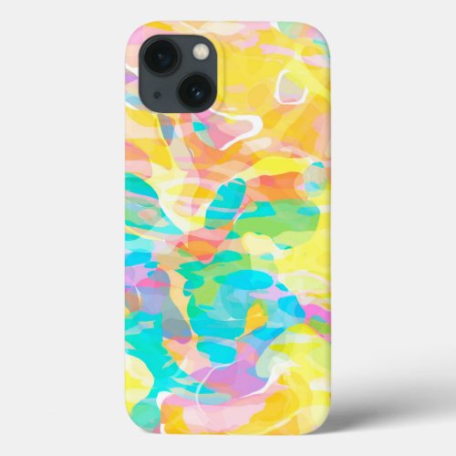 Daffodil Yellow Pastel Abstract iPhone 13 Case