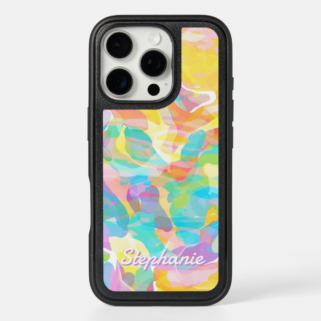 Daffodil Yellow Pastel Abstract Otterbox iPhone Case (Back)
