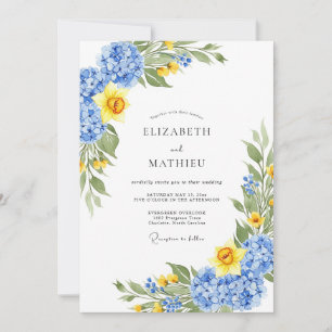 Daffodil Yellow Refreshing Spring Wedding Invitation