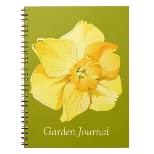 Daffodil Yellow Short_Trumpet Spring Flower Notebook