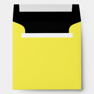 Daffodil Yellow with Black Inside Envelope