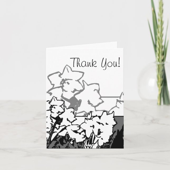 daffodilnotecard, Thank You! You Card (Front)