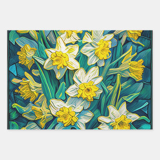 Daffodils 2 wrapping paper sheets