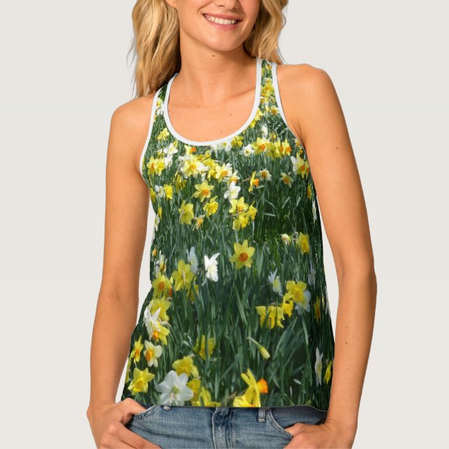 Daffodils All over Print Tank Top (Front)