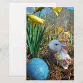 Daffodils and Blue Easter egg (Front/Back)