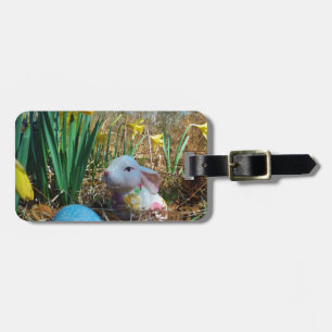 Daffodils and Blue Easter egg Luggage Tag