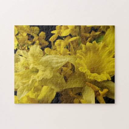 Daffodils and Forsythia Flowers Jigsaw Puzzle
