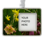Daffodils and Lenten Roses Colorful Floral Christmas Ornament