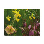 Daffodils and Lenten Roses Colorful Floral Doormat