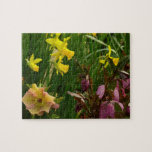 Daffodils and Lenten Roses Colorful Floral Jigsaw Puzzle