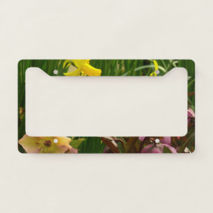Daffodils and Lenten Roses Colorful Floral License Plate Frame