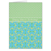 Daffodils and Polkas March Birth Month Flower Card (Front)