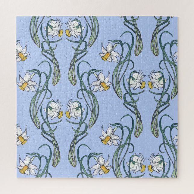 Daffodils Art: Nouveau Spring Jigsaw Puzzle (Vertical)